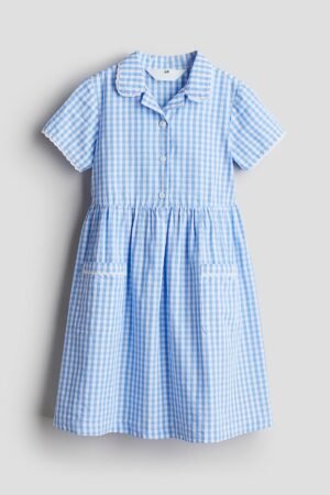 Blue Checked School Dress