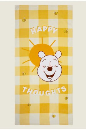 Disney Winnie the Pooh Printed Yellow Beach Towel