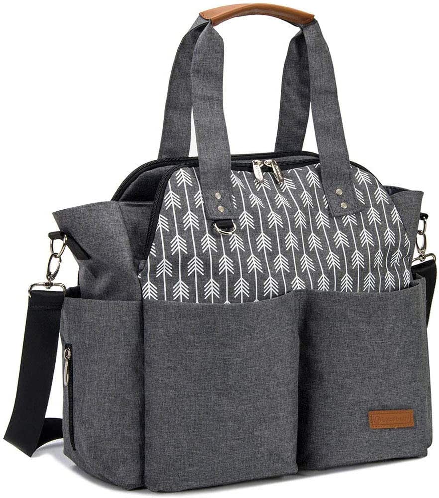 Lekebaby Nappy Changing Large Capacity Bag | Grey