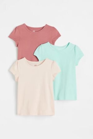 3 Pack Puff Sleeved Tops (Light turquoise)