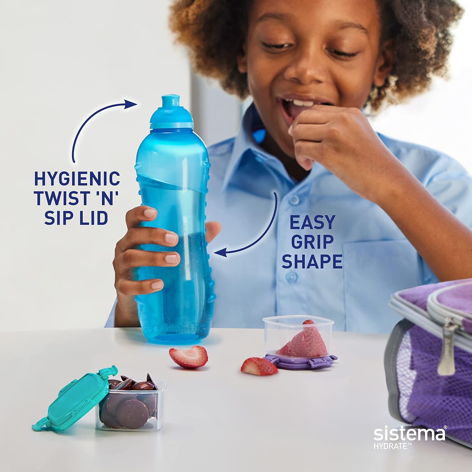 Sistema Twist 'n' Sip Squeeze Sports Water Bottle - Image 3