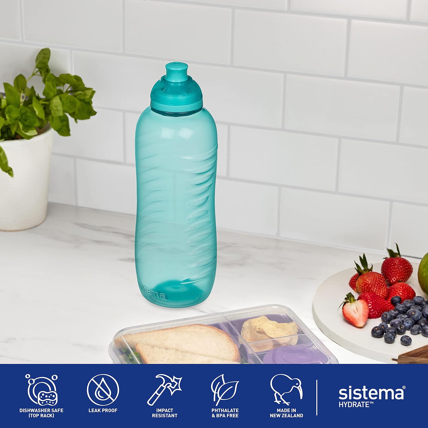 Sistema Twist 'n' Sip Squeeze Sports Water Bottle - Image 2