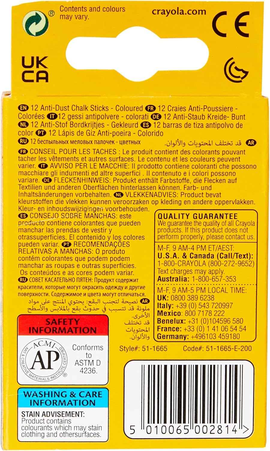 CRAYOLA Coloured Chalk Pack of 12 - Image 2