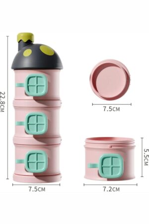 Bebamour Baby Milk Powder and Snack Dispenser Pot | 180g Milk Powder | 360ml