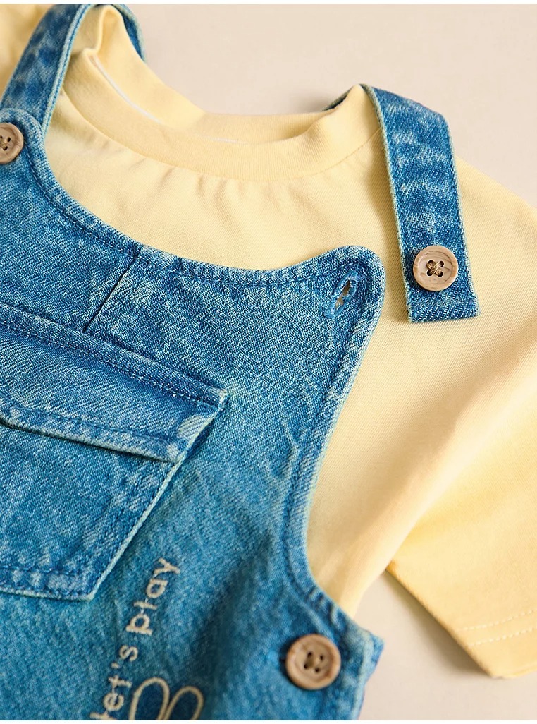 Little Angels Pinafore and Tshirt Outfit - Image 3