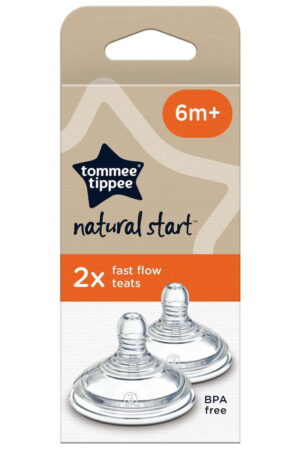 Tommee Tippee Natural Start Teats, 6m+, 2 Pack