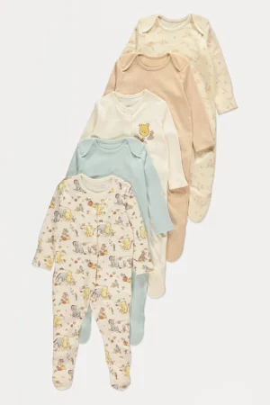 Winnie the Pooh Sleepsuits 5 Pack