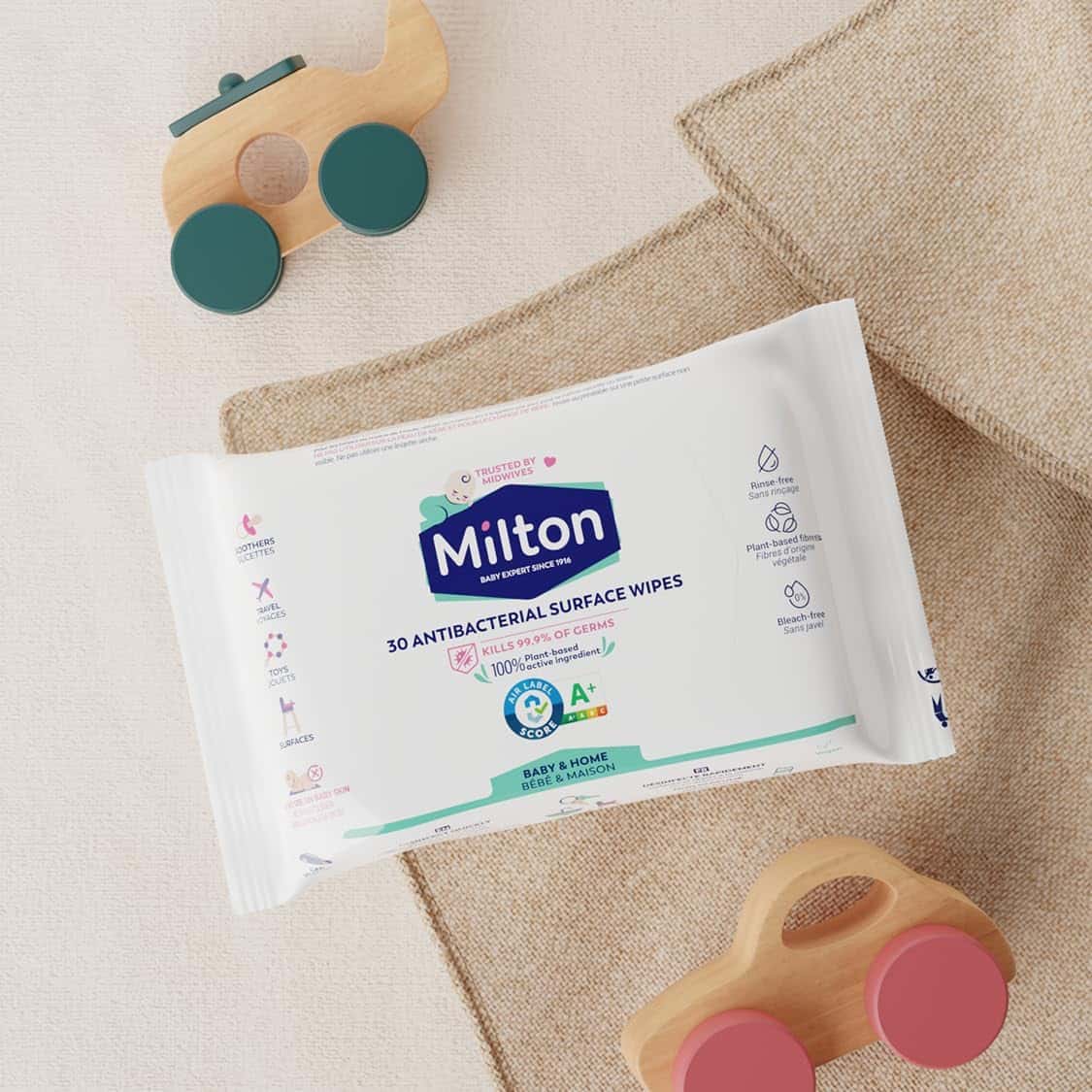 Milton Antibacterial Surface Wipes 30 Wipes - Image 7