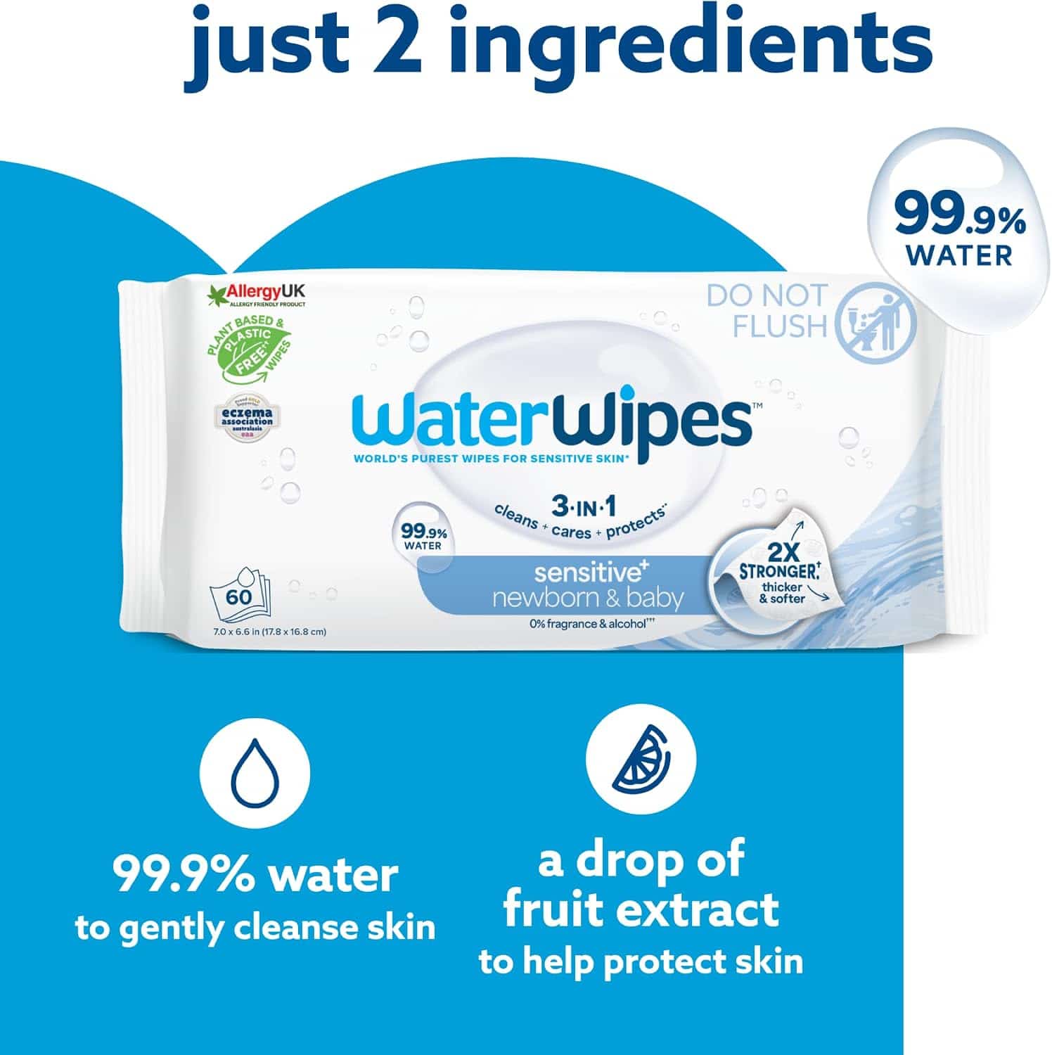 Water Wipes 60 Wipes - Image 4
